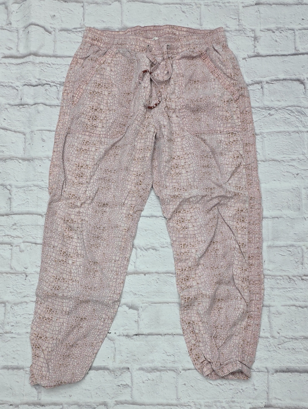 Anthropologie Nomad Jogger Sz Small (29x25) Red Printed Utility Bohemian Beach